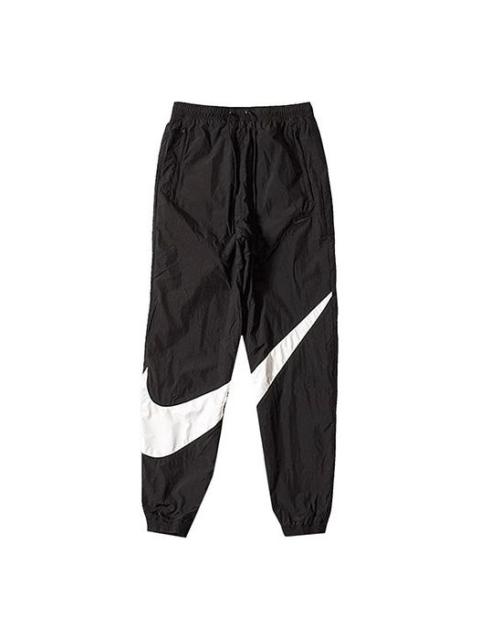 Nike Big Swoosh SportsWear Woven Long Pants Sports Pants US Edition Black AR9894-010