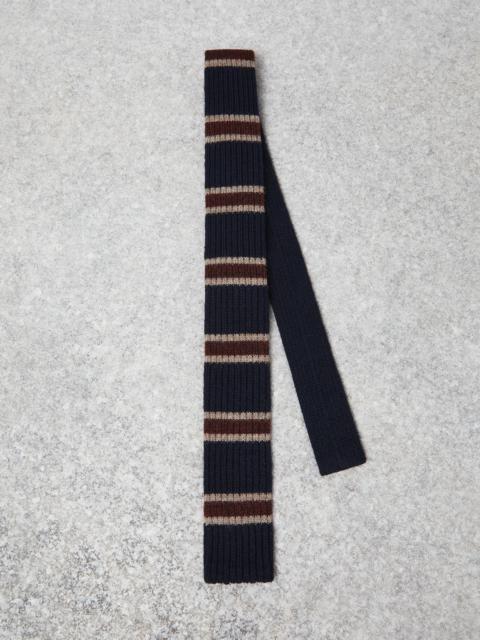 Brunello Cucinelli Alpaca and wool striped knit tie