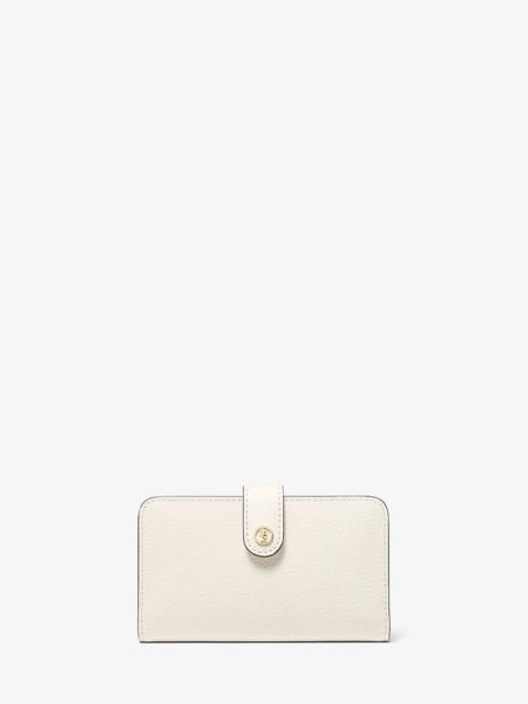MICHAEL KORS Jet Set Travel Medium Pebbled Leather Billfold Wallet