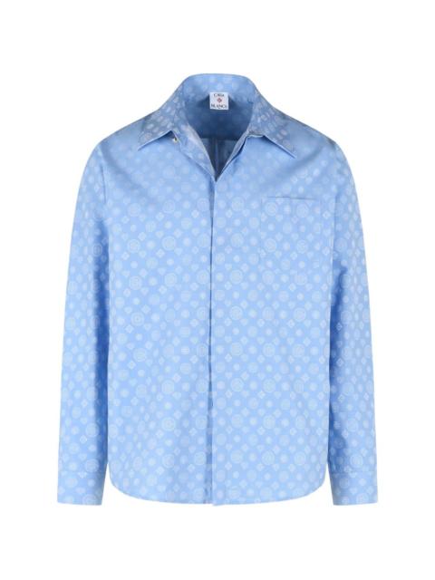 CASABLANCA monogram-pattern pocket shirt
