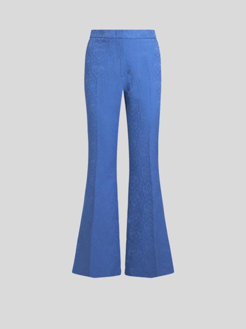 Etro FLARED PAISLEY JACQUARD TROUSERS