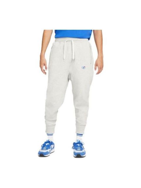 Nike Nike Sportswear Airmoji Lacing Bundle Feet Fleece Casual Sports Pants Gray CZ2355-050