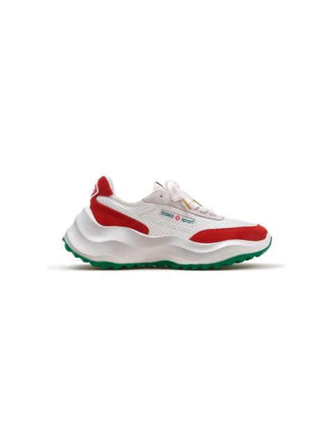 CASABLANCA Mens Atlantis White & Red Sneaker