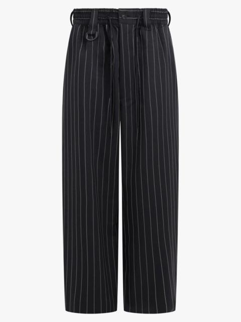 Y-3 PINSTRIPE SPORT UNIFORM WIDE-LEG TROUSER | BLACK