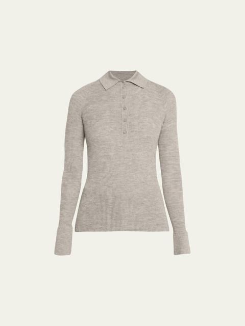 SA SU PHI Ribbed Cashmere Polo Shirt