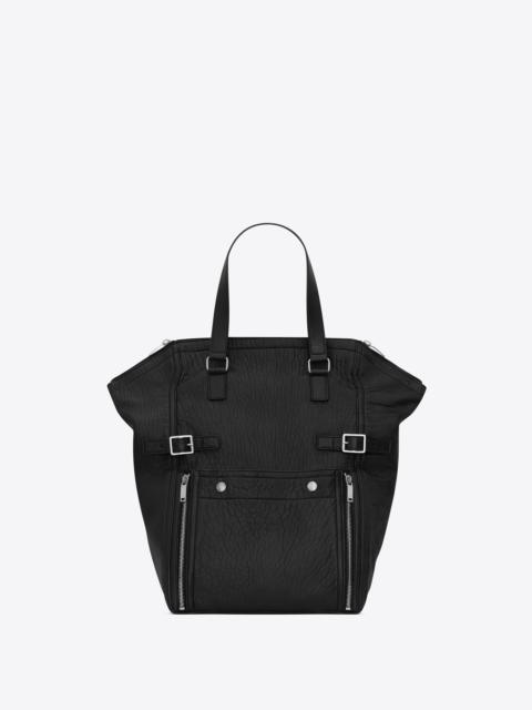 SAINT LAURENT downtown tote bag in grained leather