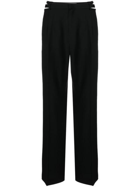 Lingerie cut-out wool trousers