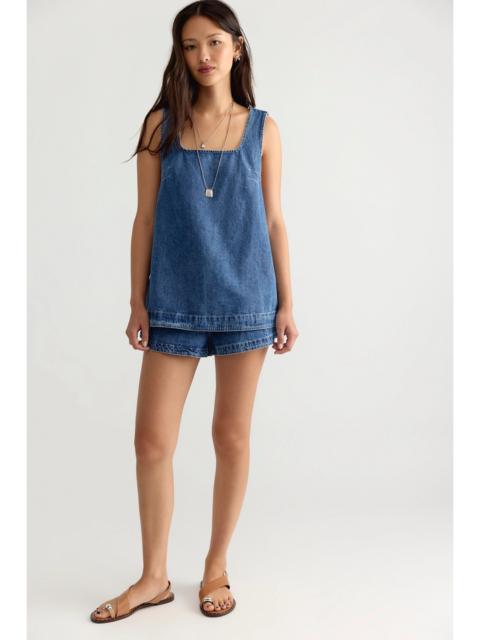 FREE PEOPLE Down In The Valley Denim Short Set