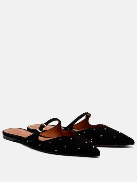 Zimmermann Aura studded suede mules