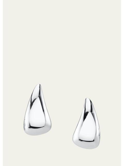 ANITA KO 18K White Gold Plain Claw Earrings