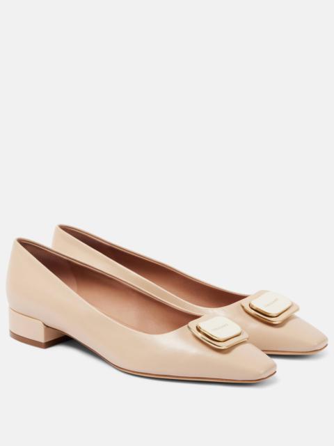FERRAGAMO Venera 20 leather ballet flats