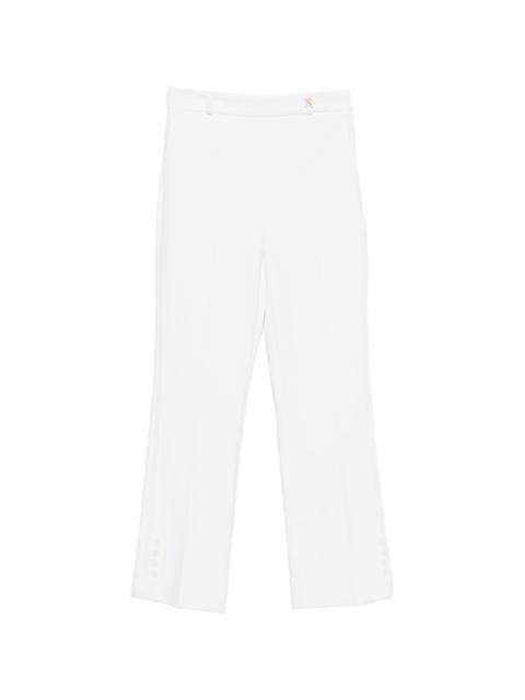 ELISABETTA FRANCHI logo-plaque cropped trousers