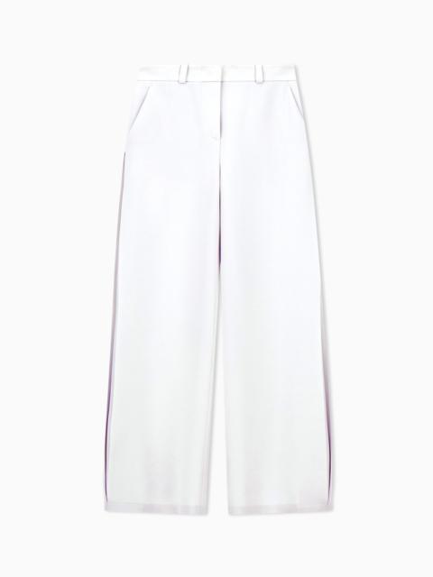 GIORGIO ARMANI FLAT FRONT TROUSERS IN SILK CADY WITH A HIDDEN SIDE PLEAT