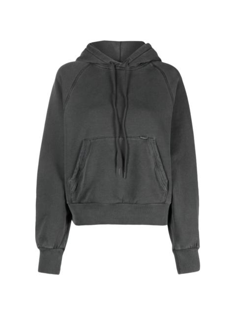 Taos logo-tag cotton hoodie