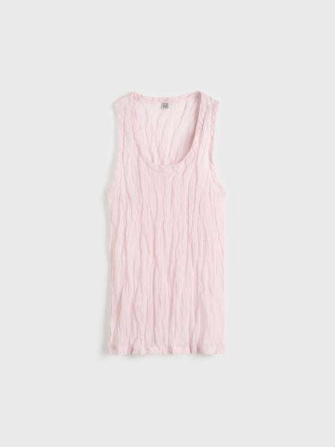 TOTEME Crinkled gauze tank bloom