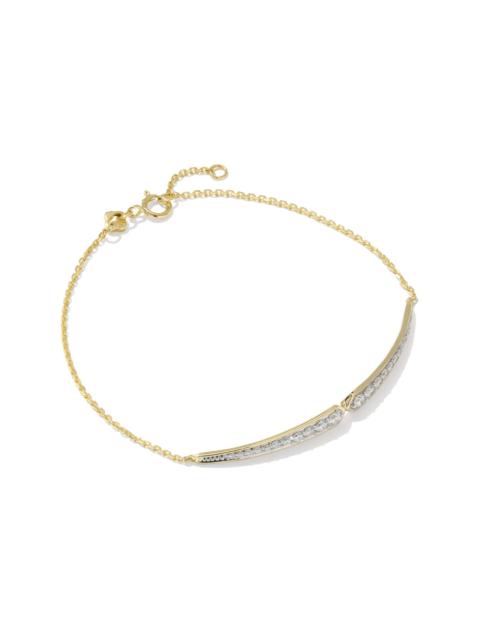 KENDRA SCOTT 0.46 ct Lab Grown Diamond Adia 14k Yellow Gold Delicate Chain Bracelet
