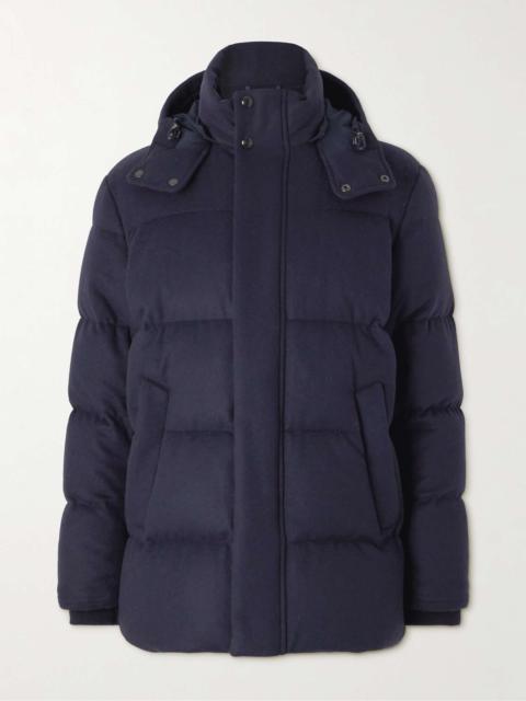 Ralph Lauren Cameron Quilted Wool-Blend Hooded Down Jacket