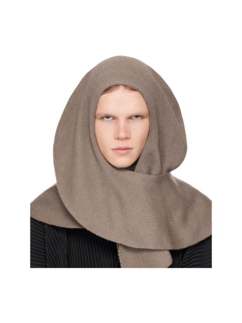 ISSEY MIYAKE Taupe Cashmere Winter Gear Scarf