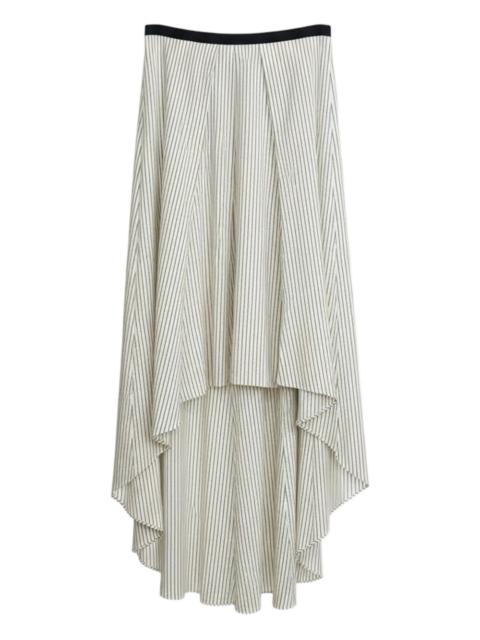 Brunello Cucinelli striped asymmetric skirt