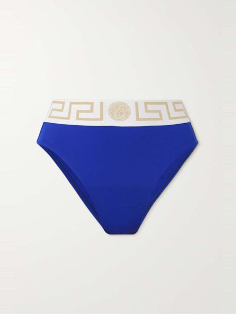 VERSACE Vita jacquard-trimmed bikini briefs