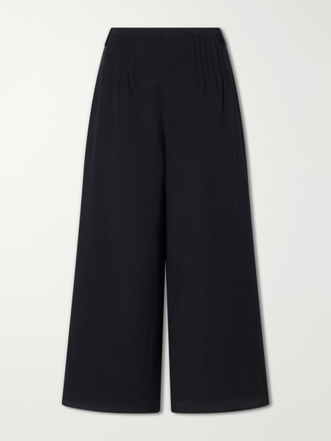 SIR. Beatrice Pintucked Cotton Wide-leg Pants