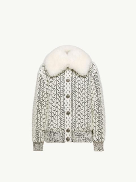 Moncler Grenoble Beille Shearling-Trimmed Down Bomber Jacket
