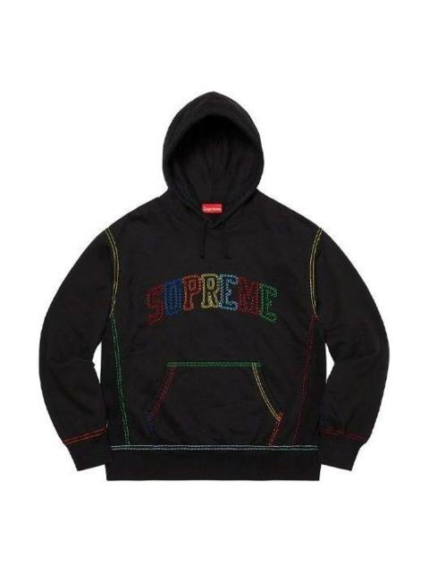 Supreme Supreme Big Stitch Hooded 스웨터 '블랙'SUP-FW20-220