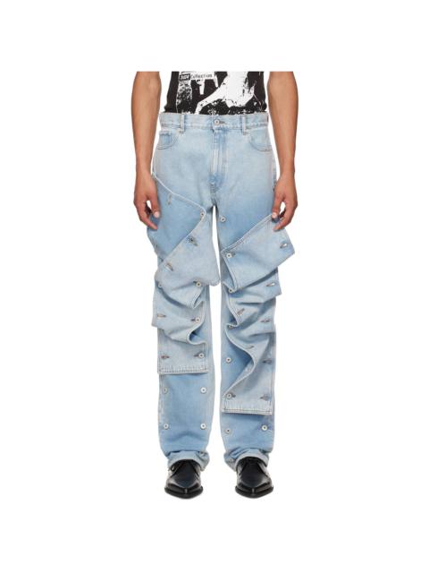 Y/Project Blue Snap Off Jeans