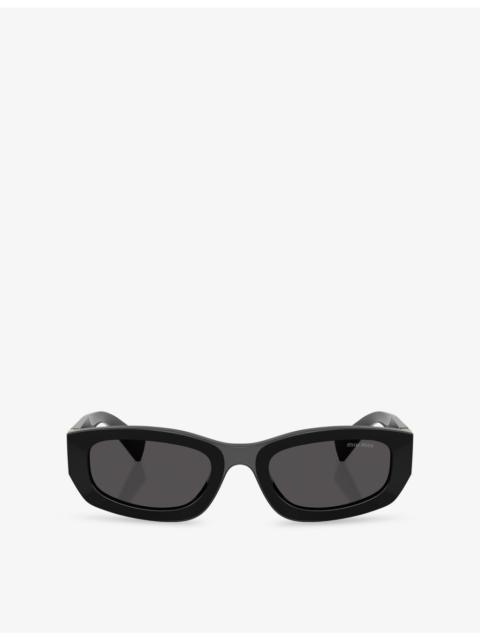 Miu Miu MU B04S Rectangular-Frame Acetate Sunglasses
