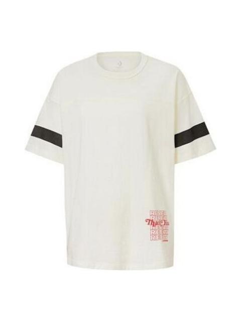 Converse (WMNS) Converse Renew Alphabet Printing Short Sleeve White 10018928-A02