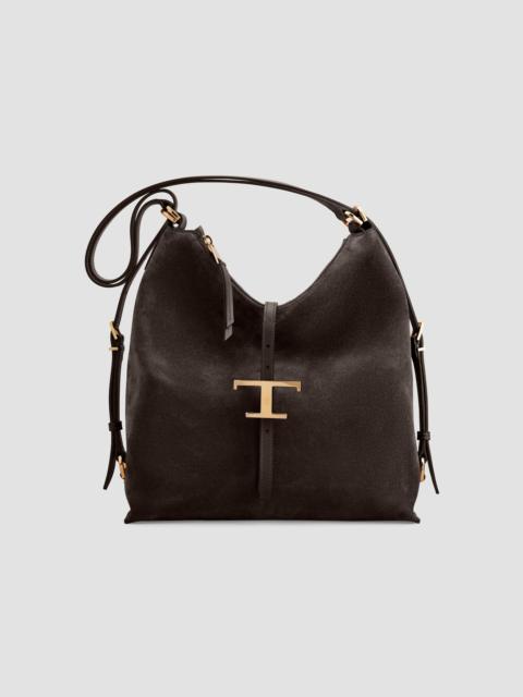 Tod's Women's T Timeless Suede Small Shoulder Bag - Palissandro