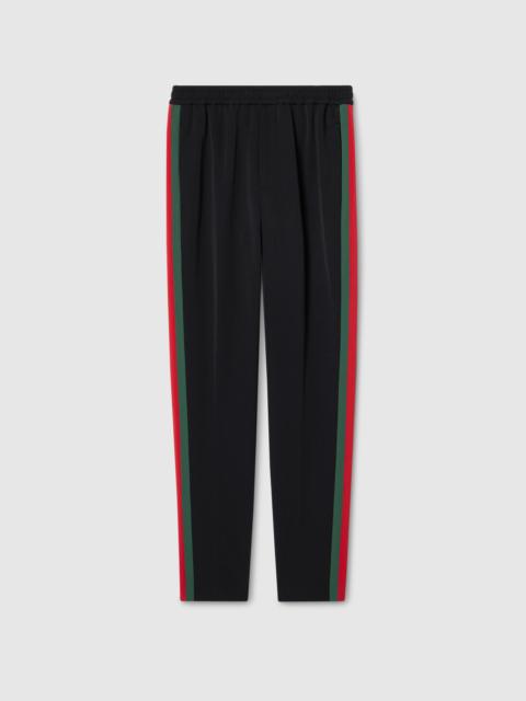 GUCCI Stretch nylon sportswear pants with Web