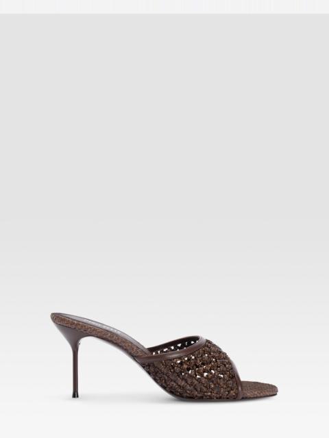 PARIS TEXAS WOVEN RAFFIA MULE