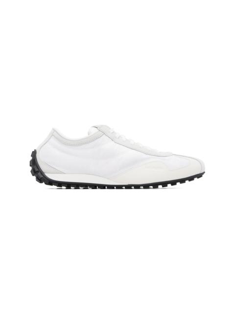Balmain White Racing Low Sneakers