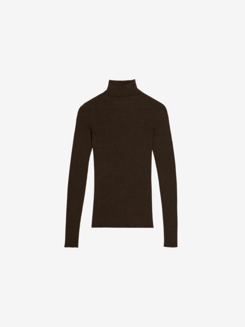 The Frankie Shop Utica Thin Turtleneck Sweater - Brown