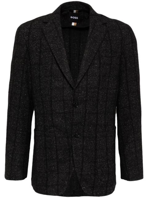 BOSS striped single-breasted blazer