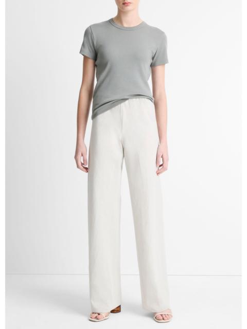 Vince Colette High-Rise Cotton & Linen-Blend Bias Pant