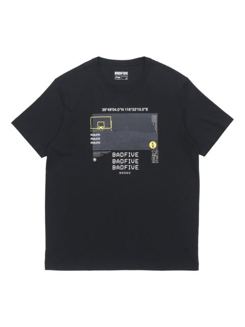 Li-Ning BadFive Graphic T-shirt 'Black' AHSQ217-4