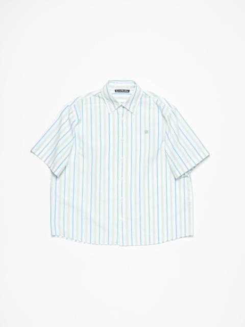 Acne Studios Stripe button-up shirt - Blue/green