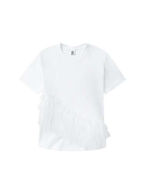 ruffled cotton T-shirt
