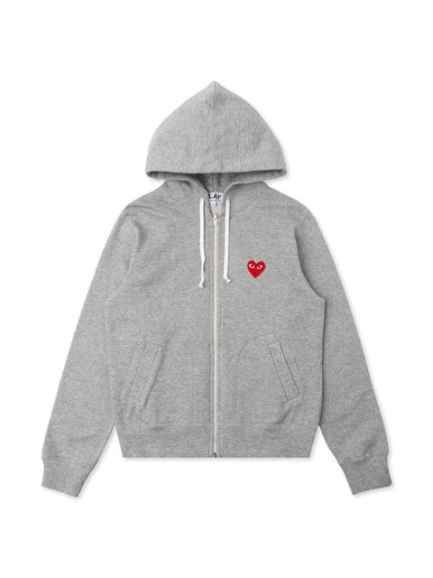 Comme des Garçons PLAY COMME DES GARCONS PLAY WOMEN'S MULTI HEART HOODIE - GREY