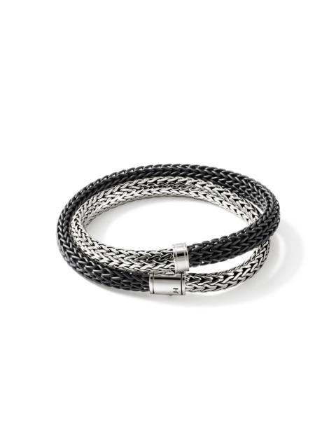 Icon Wrap, Sterling Silver, Rubber, 8MM