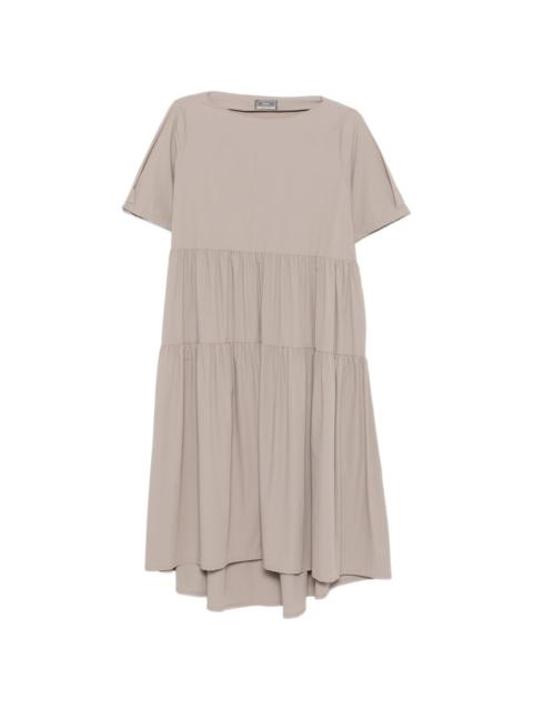 Herno tiered short-sleeve midi dress