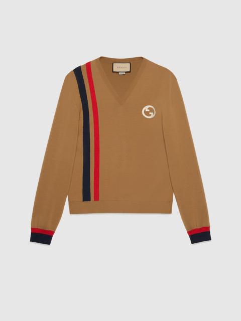Wool sweater with Interlocking G