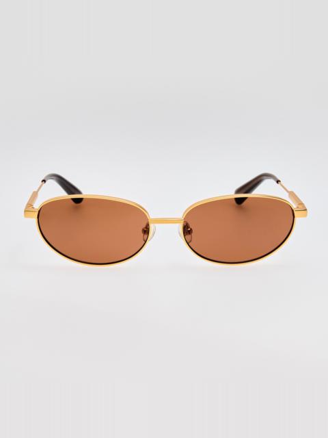 JACQUEMUS Alba Sunglasses in Matt Gold