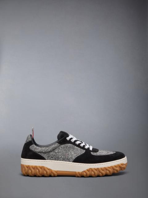 Donegal Tweed Cable Knit Sole Letterman Trainer