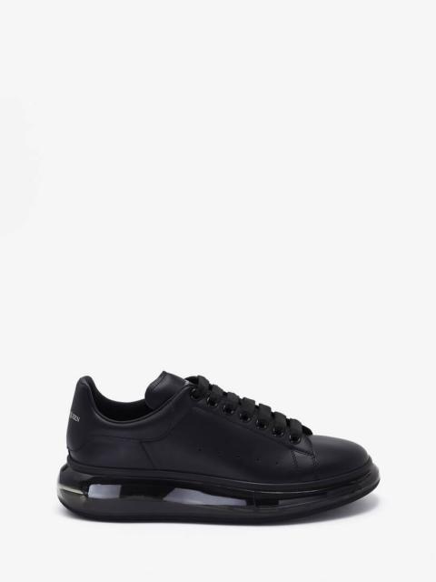 Alexander McQueen Men's Oversized Transparent Sole Sneaker in Black