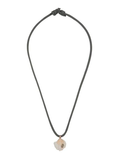 DEZSO Shell and Sillimanite Necklace white