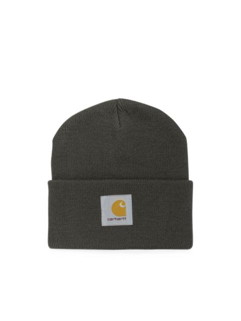 Carhartt WIP logo-patch ribbed beanie hat