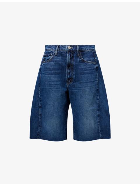 MOTHER The Halfpipe Wide-Leg Denim Bermuda Shorts
